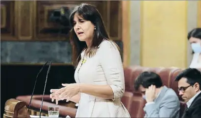  ?? EP ?? Laura Borràs, en su intervenci­ón en el último pleno del Congreso de los Diputados