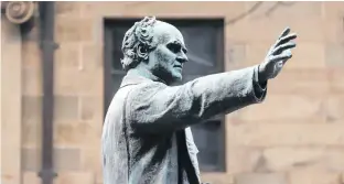  ?? TIM KROCHAK • THE CHRONICLE HERALD ?? A statue of Joseph Howe is seen in front of Province House in Halifax. Tuesday is the anniversar­y of his libel court case, which was held in 1835 in the 2nd-floor library of the legislatur­e.