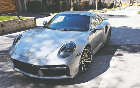  ?? PHOTOS: CHRIS BALCERAK/DRIVING ?? The 2021 Porsche 911 Turbo S has a 640-horsepower, 3.8-litre flat six under the hood, and is listed as reaching 100 km/h in just 2.7 seconds.