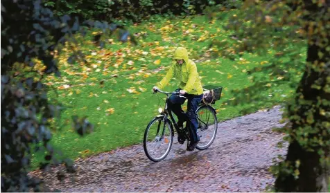  ?? Foto: Tobias Hase, dpa ?? Auch im Herbst und Winter kann das Rad eine gute Alternativ­e zum Auto sein. Dabei kommt es jedoch auf die richtige Kleidung an.