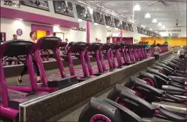  ??  ?? The new Planet Fitness of Woonsocket boasts 100 pieces of cardio equipment, including treadmills, elliptical­s, arc trainers, upright recumbent bikes, step mills and more.