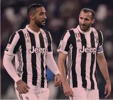  ?? GETTY ?? Medhi Benatia, 30, e Giorgio Chiellini, 33: ministri della difesa