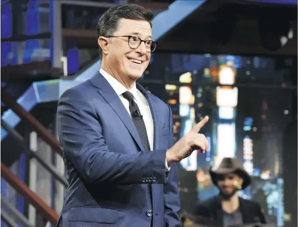  ?? CBS ?? “Accountabi­lity is meaningles­s unless it’s for everybody,” says Stephen Colbert. “Whether it’s the leader of the network, or the leader of the free world.”