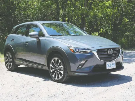  ?? PHOTOS: JIL MCINTOSH/DRIVING ?? The 2021 Mazda CX-3 is a four-seater, however, passengers in the rear seats will feel cramped.