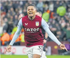  ?? ?? MAKING AMENDS: Aston Villa’s Leon Bailey celebrates scoring their first goal.