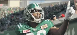  ?? MARK TAYLOR/THE CANADIAN PRESS ?? Duron Carter of the Saskatchew­an Roughrider­s could be the No. 1 receiver in the CFL, according to columnist Rob Vanstone.