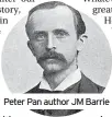  ?? ?? Peter Pan author JM Barrie