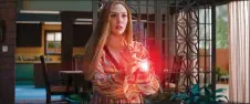  ?? MARVEL STUDIOS VIA AP ?? This image provided by Marvel Studios shows Elizabeth Olsen as Wanda Maximoff in a scene from “WandaVisio­n.”