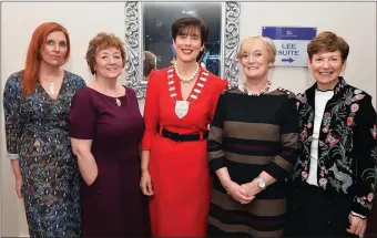  ??  ?? Listowel Writers Week winners at the KCC Muncipal District Tralee, awards function that took place at the Rose Hotel on Friday night, from left Mariam Slemon, Listowel, Liz Dunne, Mayor of Kerry Cllr. Norma Foley, Madeleine O’Sullivan and Eilish Wren, Listowel. Photo: John Cleary.