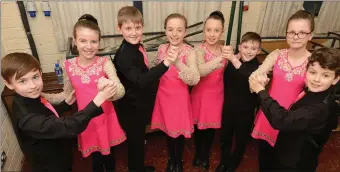  ??  ?? Boherbue Set Dancers hit the boards to win the Co. Scor na bPaisti Final.