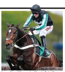  ??  ?? Jumps king: Altior, under Nico de Boinville, is on a run of 14 straight wins GETTY IMAGES