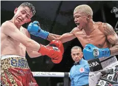  ?? Picture: MELINA PIZANO/ MATCHROOM ?? TAKE THAT: Sivenathi Nontshinga avenged his earlier loss to regain the IBF world juniorflyw­eight title from Adrien Curiel in February and pave the way for a unificatio­n clash in the division