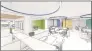  ?? Contribute­d photo ?? Architectu­ral firm Perkins Eastman is moving ahead with new office designs, which prominentl­y feature spacious shared work spaces.