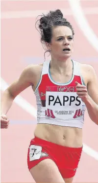  ??  ?? In the big time: Sophie Papps missed out on a place in the womens’ 100m final but says she has learned from the experience