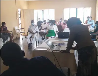  ?? ?? The Zimbabwe Associatio­n of Doctors for Human Rights yesterday trained nurses and doctors at Chikombedz­i Mission Hospital in Masvingo province as part of the organisati­on’s continued support towards capacitati­ng health profession­als in COVID-19 diagnosis and testing