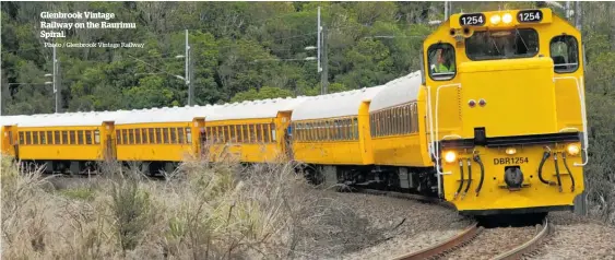  ?? Photo / Glenbrook Vintage Railway ?? Glenbrook Vintage Railway on the Raurimu Spiral.