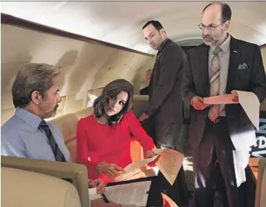  ?? HBO ?? JULIA LOUIS-DREYFUS with Gary Cole, left, Tony Hale and Brian Huskey in “Veep.”