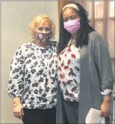  ?? KATHLEEN E. CAREY - MEDIANEWS GROUP ?? Co-presidents of the Mercy Fitzgerald Nurses’ Union, Annemarie Dallago, left, and Jackie Ximines, right, talk about the need for staffing and health care at their hospital.