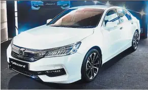  ??  ?? The Accord 2.4 VTi-L Advance is a safer car with the new features.