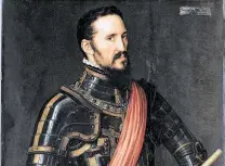  ?? Hispanic Society of America ?? A detail of Anthonio Moro’s “Fernando Álvarez de Toledo, Third Duke of Alba,” from 1549