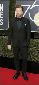  ??  ?? Ewan McGregor arrives at the 75th Annual Golden Globes at the Beverly Hilton Hotel in Beverly Hills, Calif., on Jan. 7, 2018.