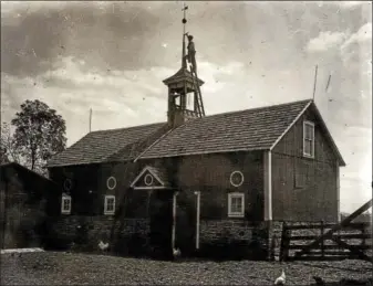  ?? SUBMITTED PHOTO ?? Amandus Moyer’s elaborate pig stable, where he kept his swine that made a beautiful meal come New Year’s Day.