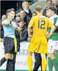  ??  ?? BUST-UP McGregor is sent off after clash with Oyenuga