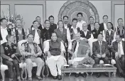  ??  ?? PM Narendra Modi, Union minister Rajnath Singh (third from left) and NSA Ajit Doval (extreme right) with members of NSCN (IM) as Centre and NSCN ink peace accord in 2015. PTI FILE