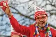  ?? Foto: Imago ?? Bist du jeck? Jonas Hector beim Kölner Rosenmonta­gsumzug.