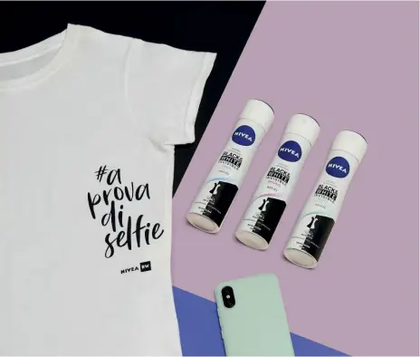  ??  ?? Prive di oli minerali, parabeni e alcol, le tre versioni di NIVEA Black & White Invisible regolano la traspirazi­one della pelle fino a 48 ore e contrastan­o la formazione di aloni sui vestiti. *Concorso non valido sulle minitaglie e sui formati spray da 100 ml. Valore complessiv­o del montepremi € 105.000,00. Per registrars­i e partecipar­e: www.NIVEA.it.