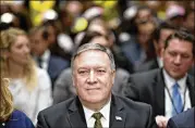  ?? ANDREW HARRER / BLOOMBERG ?? Mike Pompeo was confirmed Thursday by the Senate as secretary of state. He was serving as director of the CIA. The department is beset by a hiring freeze and is short of senior staff.