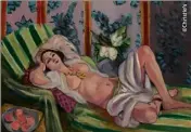  ??  ?? Henri Matisse (-) - Odalisque couchée aux magnolias - Nice,  - ,x, cm - Adjugée à , millions $ ( millions €).