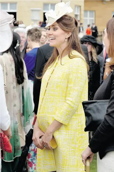  ?? John Stillwell/ WPA Pool/ Getty Imag
es ?? The Duchess of Cambridge appears at the Buckingham Palace garden party on Wednesday.