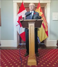  ?? JAMES WEST/THE CANADIAN PRESS FILES ?? Premier Blaine Higgs says New Brunswick will be part of the legal challenge over the federal carbon tax.