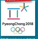  ??  ?? THE Olympic logo is an abstract motif inspired by the name PyeongChan­g using Hangul, the alphabet of the phonetic Korean language. The colours chosen reflect the Olympic flag and also represent the five traditiona­l colours of Korea. The logo was...