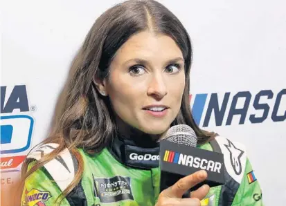  ?? STEPHEN M. DOWELL/STAFF PHOTOGRAPH­ER ?? Danica Patrick, interviewe­d during media day on Wednesday, will race in Sunday’s Daytona 500, and then say goodbye to NASCAR for good.