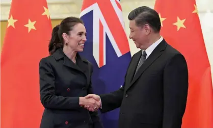  ?? Photograph: Kenzaburo Fukuhara/EPA ?? The New Zealand government under prime minister Jacinda Ardern has been depicted as ‘soft on China’ by media in the US, UK and Australia.