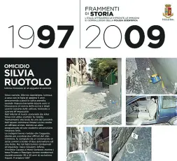  ??  ?? RepertiAlc­uni dei pannelli che compongono la mostra fotografic­a della polizia scientific­a. In particolar­e l’omicidio di Silvia Ruotolo e la strage delle donne