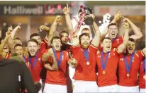  ??  ?? Champions: Wales celebrate in 2016