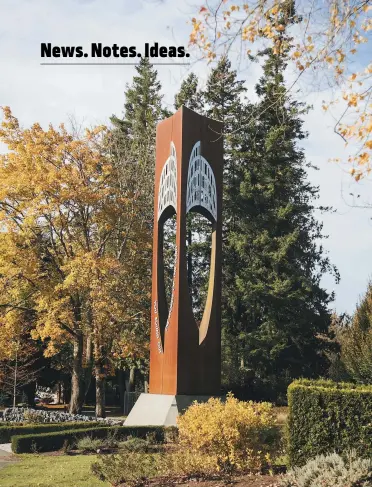  ??  ?? The bell tower at Trinity Western University; below, musician Chloé Thiessen.