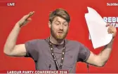  ??  ?? Class war: Sion Rickard, a Welsh teaching assistant, told the Labour Party conference a proper education would probably result in no Tories
