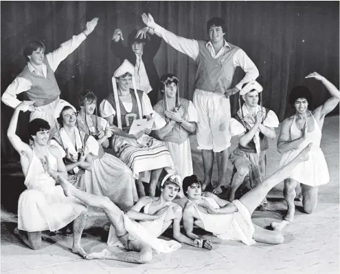  ??  ?? The Selwyn Ballet moves through a routine in rehearsal for the Capping concert held in May 1980. A cast of 25 performed a humorous version of Coppelia.