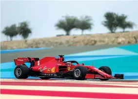  ?? (Getty Images) ?? Delusione Seb Vettel, 33 anni, si è qualificat­o 11° in Bahrein