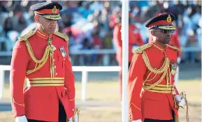  ?? GLADSTONE TAYLOR/ PHOTOGRAPH­ER ?? The past, former Chief of Defence Staff Major General Antony Anderson (left), and the future, new Chief of Defence Staff Major General Rocky Meade, at the Jamaica Defence Force Change of Command Parade yesterday.