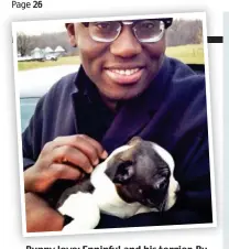  ??  ?? Puppy love: Enninful and his terrier, Ru