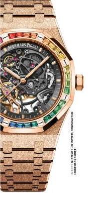  ?? ?? Audemars Piguet Royal Oak Frosted Gold Double Balance Wheel Openworked Rainbow