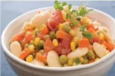  ??  ?? Southern Style Succotash with Sweet Corn Sauce