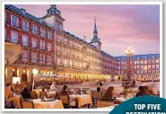  ?? ?? Spanish ayes: Mainland Spain has proved a top attraction. above, nightlife in Madrid’s plaza Major and below, the city’s vast
San Miguel Market