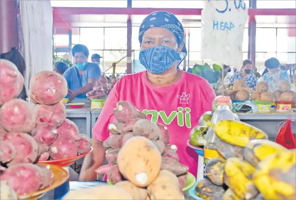  ?? Picture: REINAL CHAND ?? Cilia Lutu sells root crops and vegetables at the Lautoka Municipal Market.