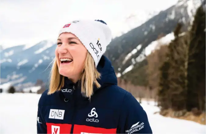  ?? FOTO: NTB SCNAPIX ?? Marte Olsbu Røiseland har vunnet tre gull og tatt medaljer i alle fem øvelsene hittil i VM. Bak suksessen ligger målrettet jobbing og hardt slit over mange år.